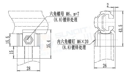 T型管接頭尺寸圖