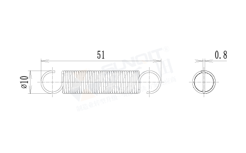 輕型拉簧尺寸圖