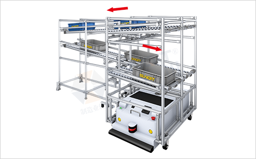 AGV周轉(zhuǎn)車+物料架(單側(cè)型)