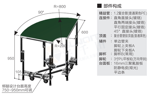 工作臺(tái)B(帶腳輪)