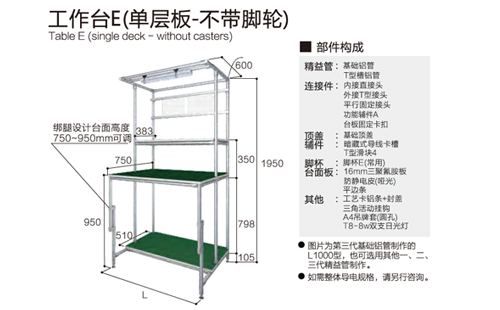 分享2款精益管工作臺(tái)桌設(shè)計(jì)案例